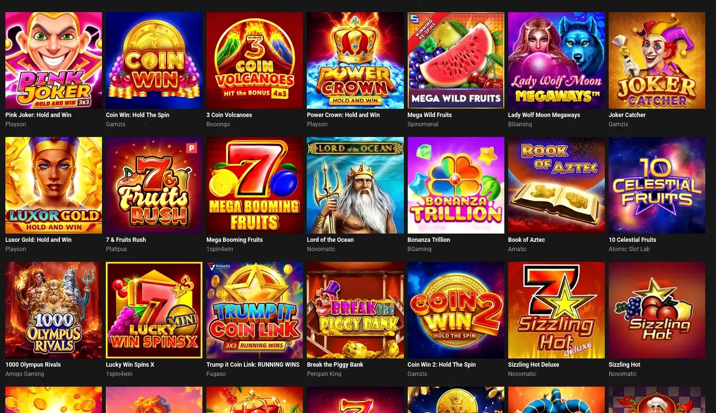 Pelican Casino Login-Bereich und Bonusübersicht